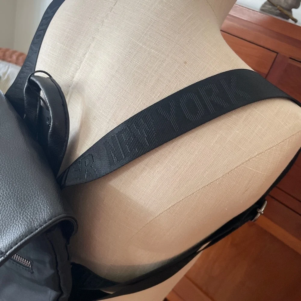 Botkier Mini Nylon and Leather Black Backpack